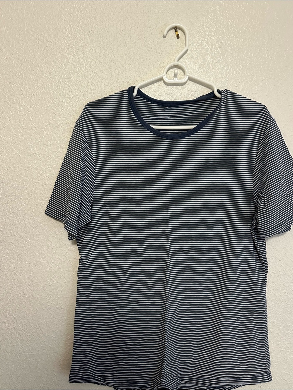 lululemon athletica Navy and White Striped Five Year Basic
